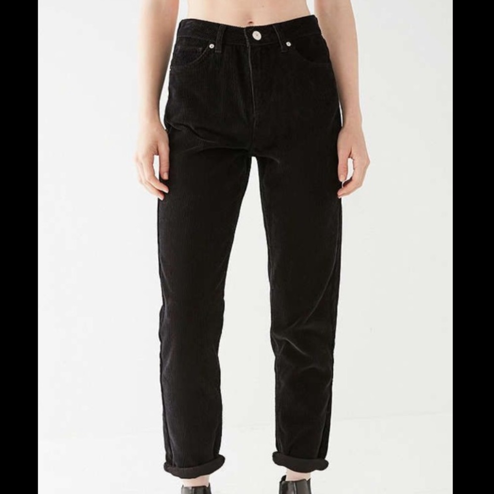 Black corduroy jeans